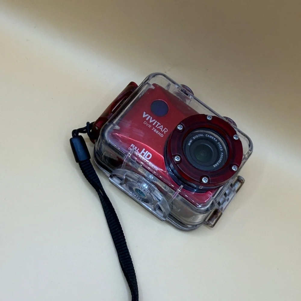 Vivitar DVR786HD Waterproof Action Camcorder Red